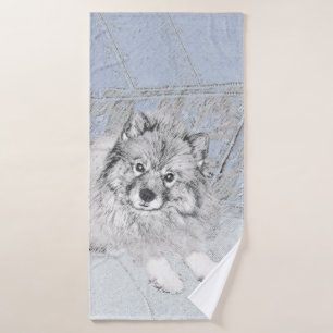 Pintura de Keeshond Beth - Arte de Perro Original.