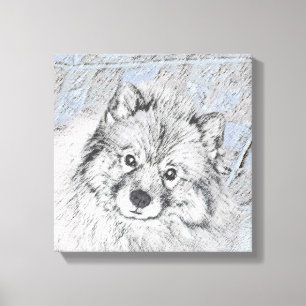 Pintura de Keeshond Beth - Arte de Perro Original.