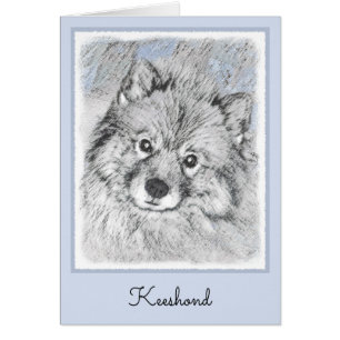 Pintura de Keeshond Beth - Arte de Perro Original.