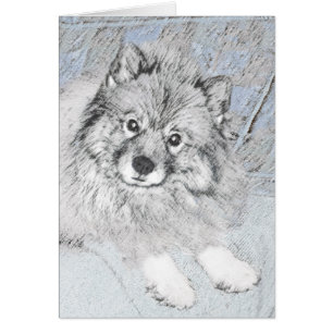 Pintura de Keeshond Beth - Arte de Perro Original.
