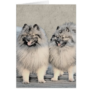 Pintura de Keeshond Brothers - Arte Perro Original