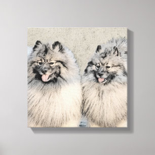 Pintura de Keeshond Brothers - Arte Perro Original
