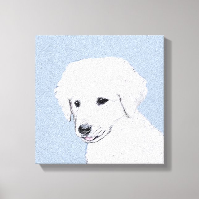 Pintura de Kuvasz - Arte de perro original lindo (Anverso)