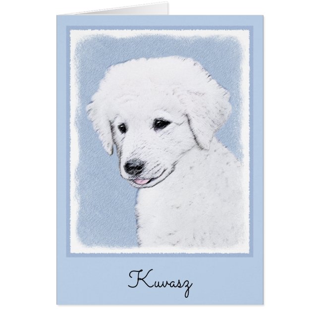 Pintura de Kuvasz - Arte de perro original lindo (Frente)