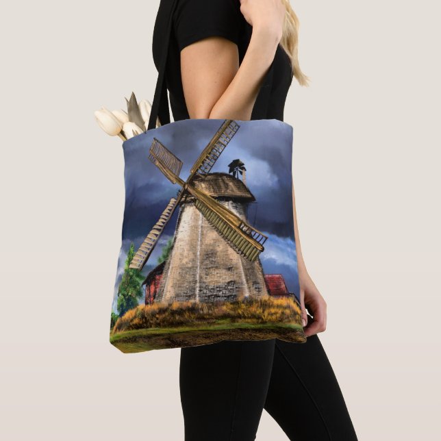 Pintura de la bolsa de la tota del molino de vient (Detalle)