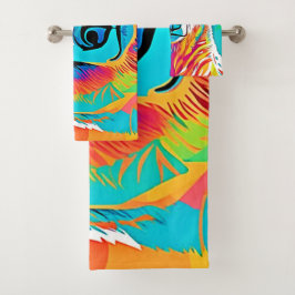 Pintura de la cabeza del oso vibrante