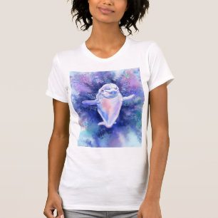 Pintura de la camiseta de Beluga Whale Swimming