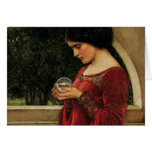 Pintura de la casa de agua de Crystal Ball Woman