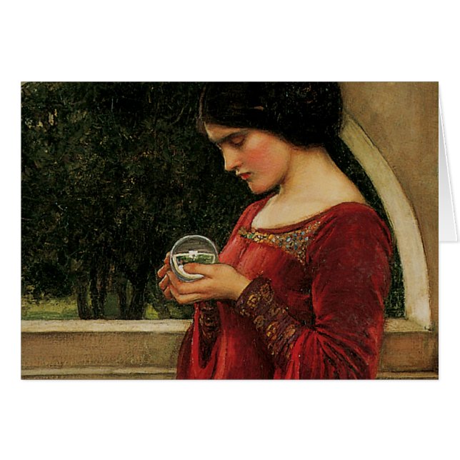 Pintura de la casa de agua de Crystal Ball Woman (Anverso (Horizontal))