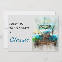 Pintura de la invitación de cumpleaños del viejo c