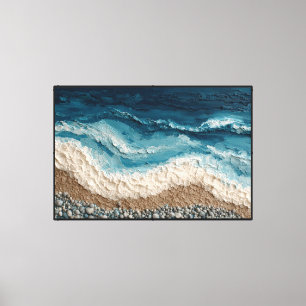 Pintura de la orilla de la ola de la playa – Arte