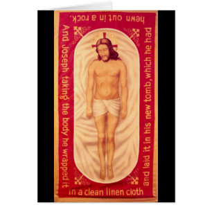 Pintura de la tarjeta en blanco de Cristo