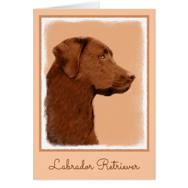 Pintura de Labrador Recuperador (Chocolate) - Arte (Frente)