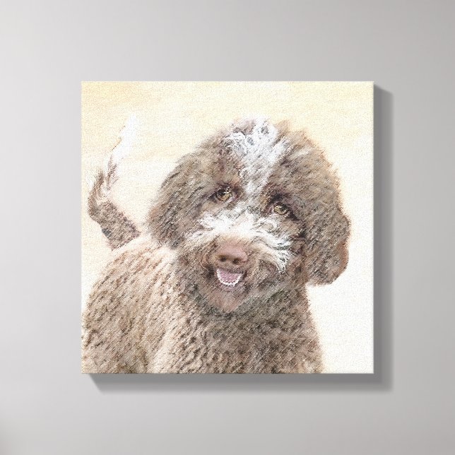 Pintura de Lagotto Romagnolo - Arte de perro origi (Anverso)
