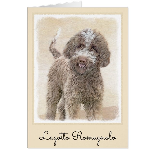Pintura de Lagotto Romagnolo - Arte de perro origi (Frente)