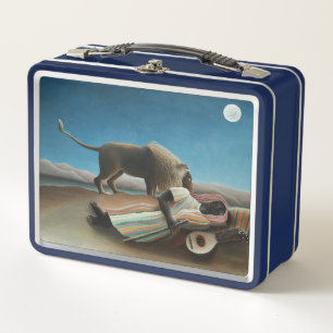 Pintura de león gitano durmiente de Henri Rousseau