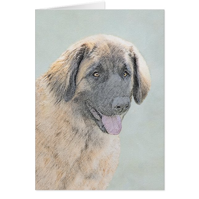 Pintura de Leonberger - Arte de Perro Original. (Frente)