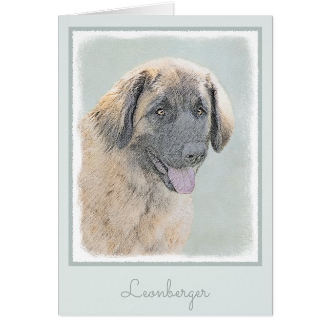 Pintura de Leonberger - Arte de Perro Original. (Frente)