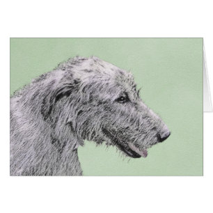 Pintura de lobo irlandesa - Arte de perro original