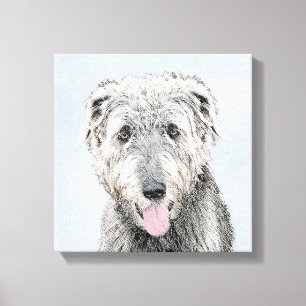 Pintura de lobo irlandesa - Arte de perro original