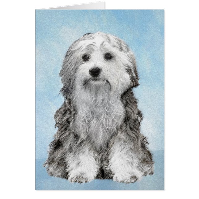 Pintura de Lowchen - Arte de perro original muy li (Frente)