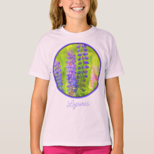 Pintura de Lupine - Camiseta de Arte de Flores Ori