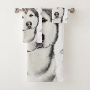 Pintura de Malamute de Alaska - Arte de Perro Orig