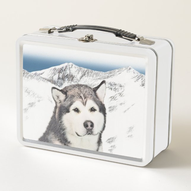 Pintura de Malamute de Alaska - Arte de Perro Orig (Anverso)