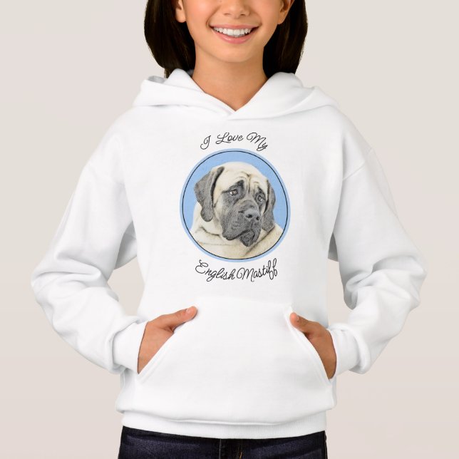 Pintura de malvado inglés (Fawn) - Arte de perro o (Anverso)