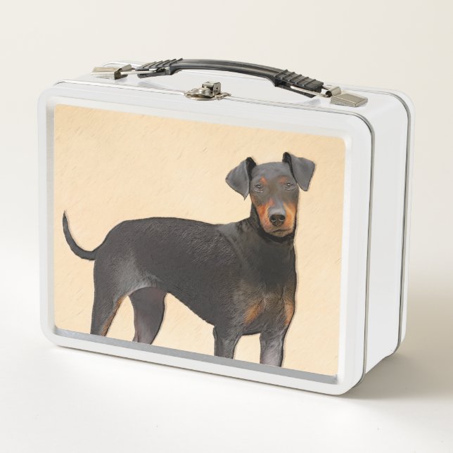 Pintura de Manchester Terrier Arte Animal Original (Anverso)