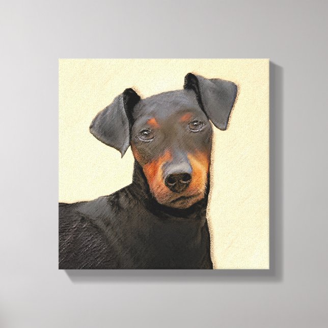 Pintura de Manchester Terrier Arte Animal Original (Anverso)