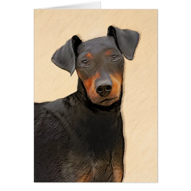 Pintura de Manchester Terrier Arte Animal Original (Frente)