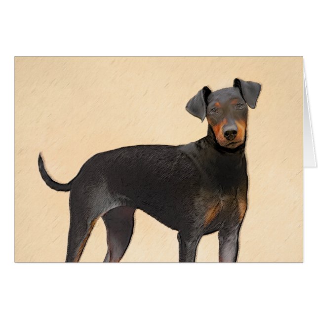 Pintura de Manchester Terrier Arte Animal Original (Anverso (Horizontal))
