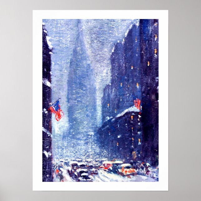 Pintura de Manhattan Winter Scene. Impresión Bella (Frente)