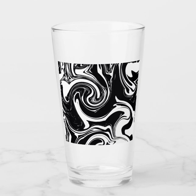 Pintura de mano de pintura en blanco y negro (Anverso)