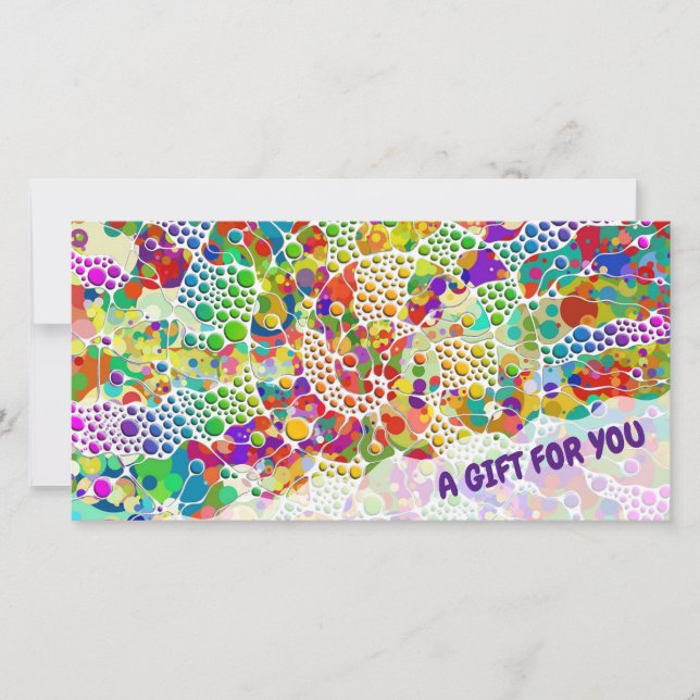 Pintura de mano de puntos coloridos espirales 2 (Anverso)