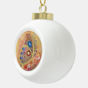 Pintura de mariposa Decoración de Bola Cerámica