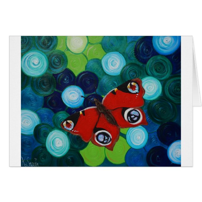 Pintura de mariposa pavo (Anverso (Horizontal))
