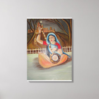 Pintura de Meera Bai Oil sobre lienzo