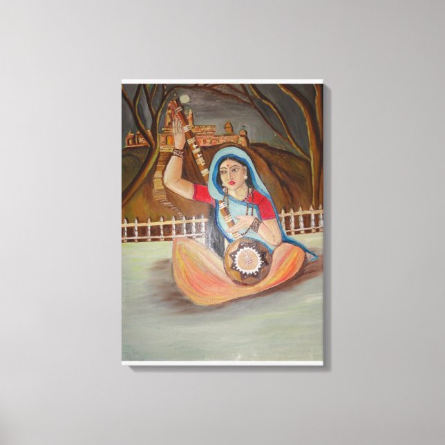 Pintura de Meera Bai Oil sobre lienzo (Anverso)