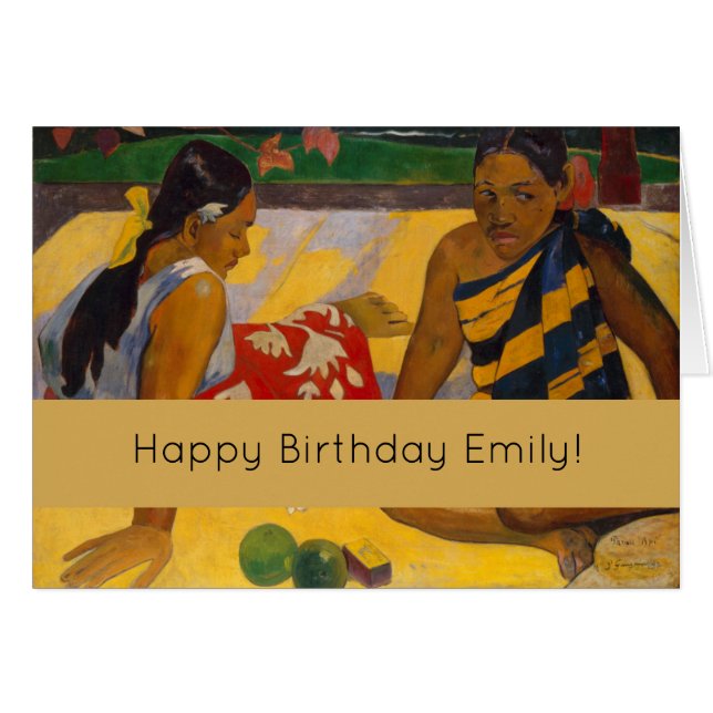 Pintura de mujeres de la Polinesia Francesa de Gau (Anverso (Horizontal))