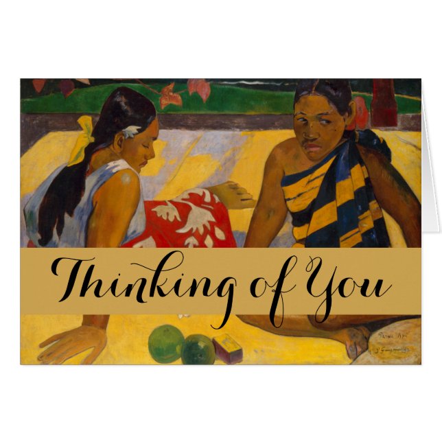 Pintura de mujeres de la Polinesia Francesa de Gau (Anverso (Horizontal))