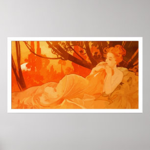 Pintura de Nouveau del arte inspirada por Mucha