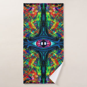 Pintura de ojos torcidos y trippy