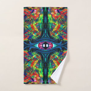 Pintura de ojos torcidos y trippy