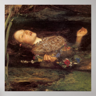 Pintura de Ophelia de arte fino