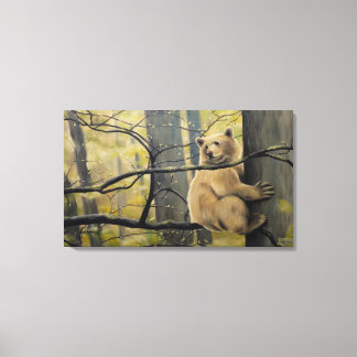 Pintura de oso de modo Kermode de lienzo del oso e