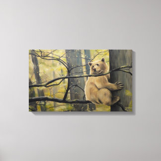 Pintura de oso de modo Kermode de lienzo del oso e