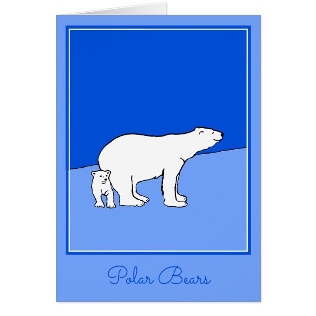 Pintura de oso polar y de cachorro - Arte de vida  (Frente)
