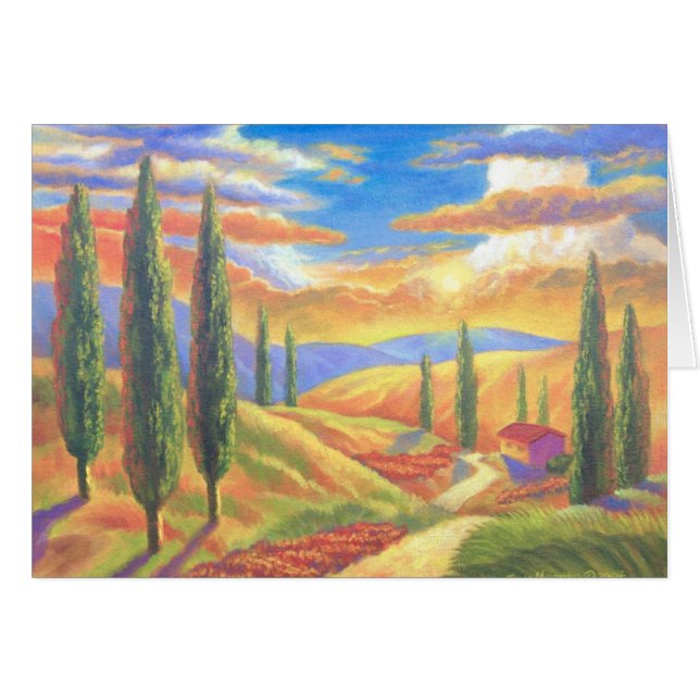 Pintura de paisaje de Toscana - multi (Anverso (Horizontal))